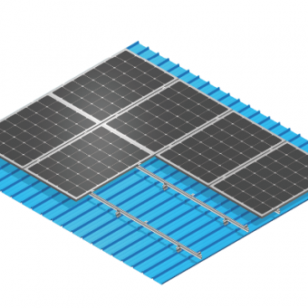 سقف معدني مطوي تركيب الطاقة الشمسية