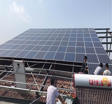 جيانغسو سوتشيان 50kw محطة توليد الطاقة الضوئية على السطح